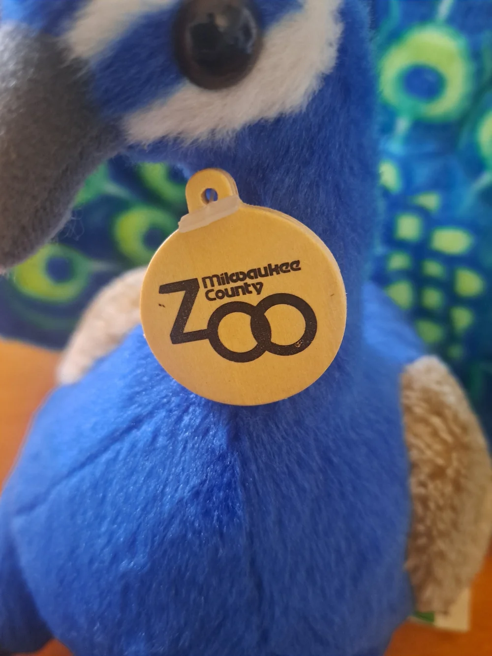 Plush Blue Peacock Toy for Small Pets